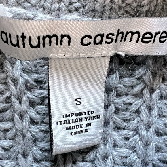 Autumn Cashmere Cashmere Blend Sleeveless Cropped Sweater Vest Gray Size Small - Picture 7 of 8